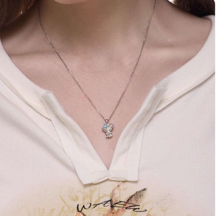 Silver Bouquet Necklace