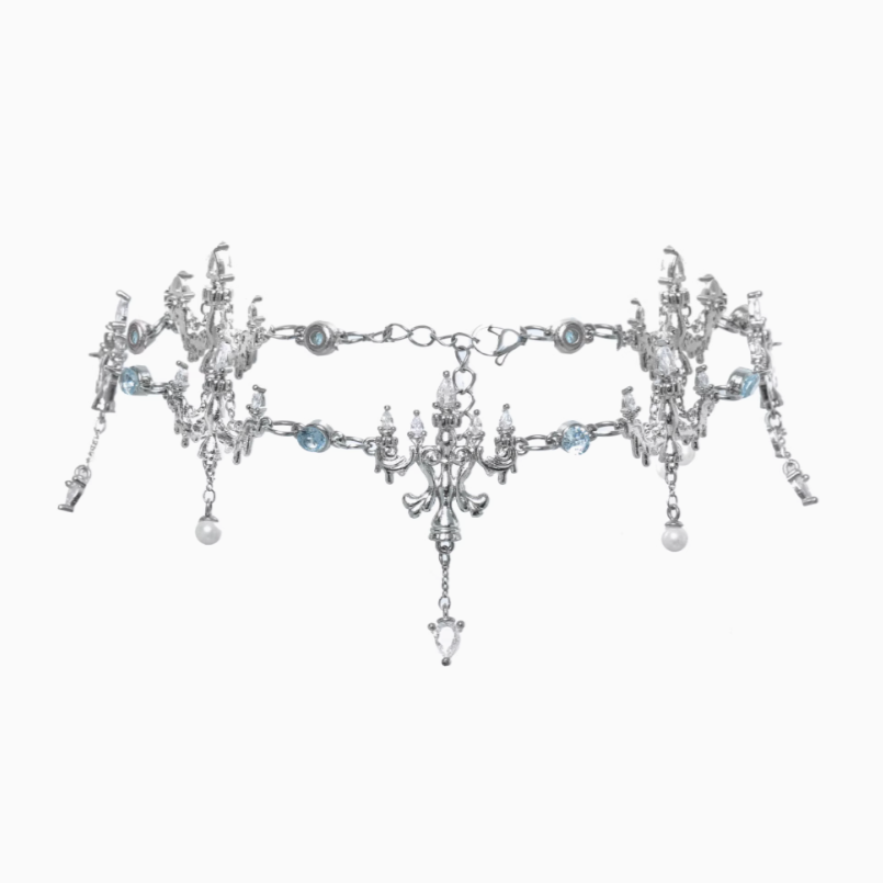 Crystal Chandelier Tassel Necklace