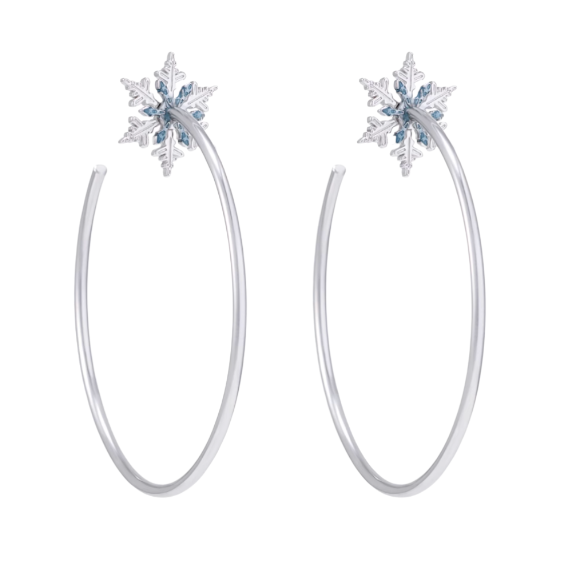 Snowflake Circle Earrings