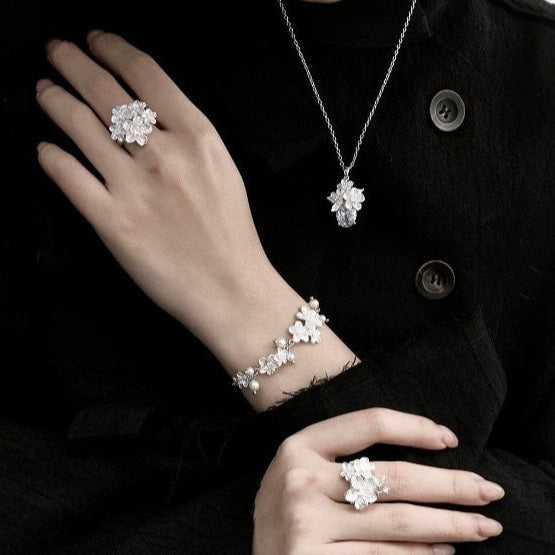 Moonblossom Floral Ring