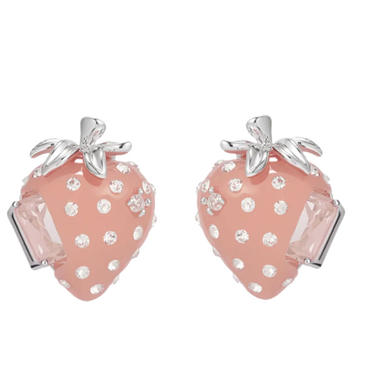 Berry Charm Series – Cream Strawberry Earrings