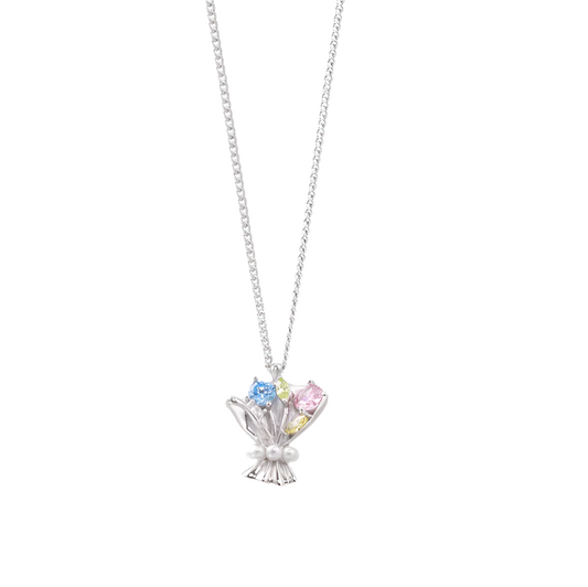 Silver Bouquet Necklace