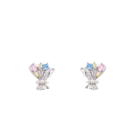 Sterling Silver Bouquet Earrings