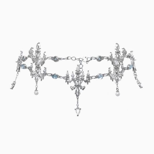 Crystal Chandelier Tassel Necklace
