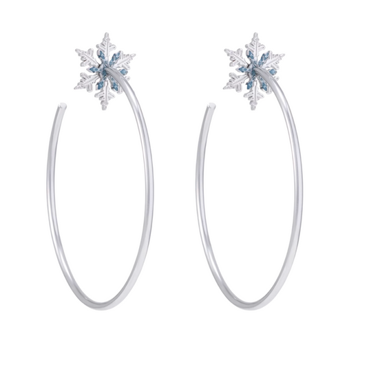 Snowflake Circle Earrings