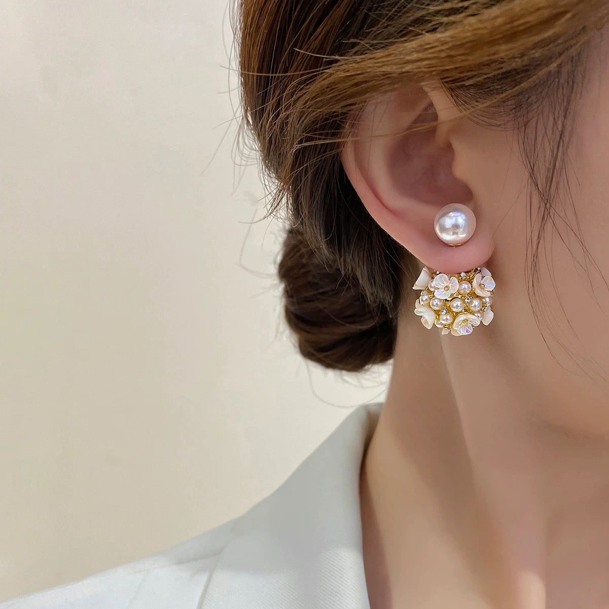 Petal Pearl Bloom Earrings