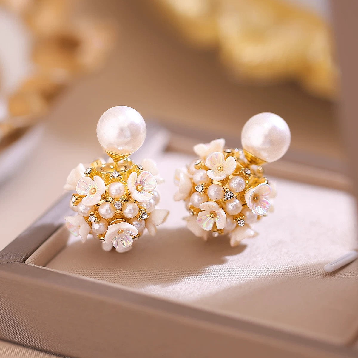 Petal Pearl Bloom Earrings